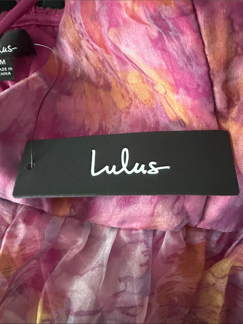 Lulu's Pink & Purple Floral V-Neck Spaghetti Strap Maxi Dress - Picture 2 of 7
